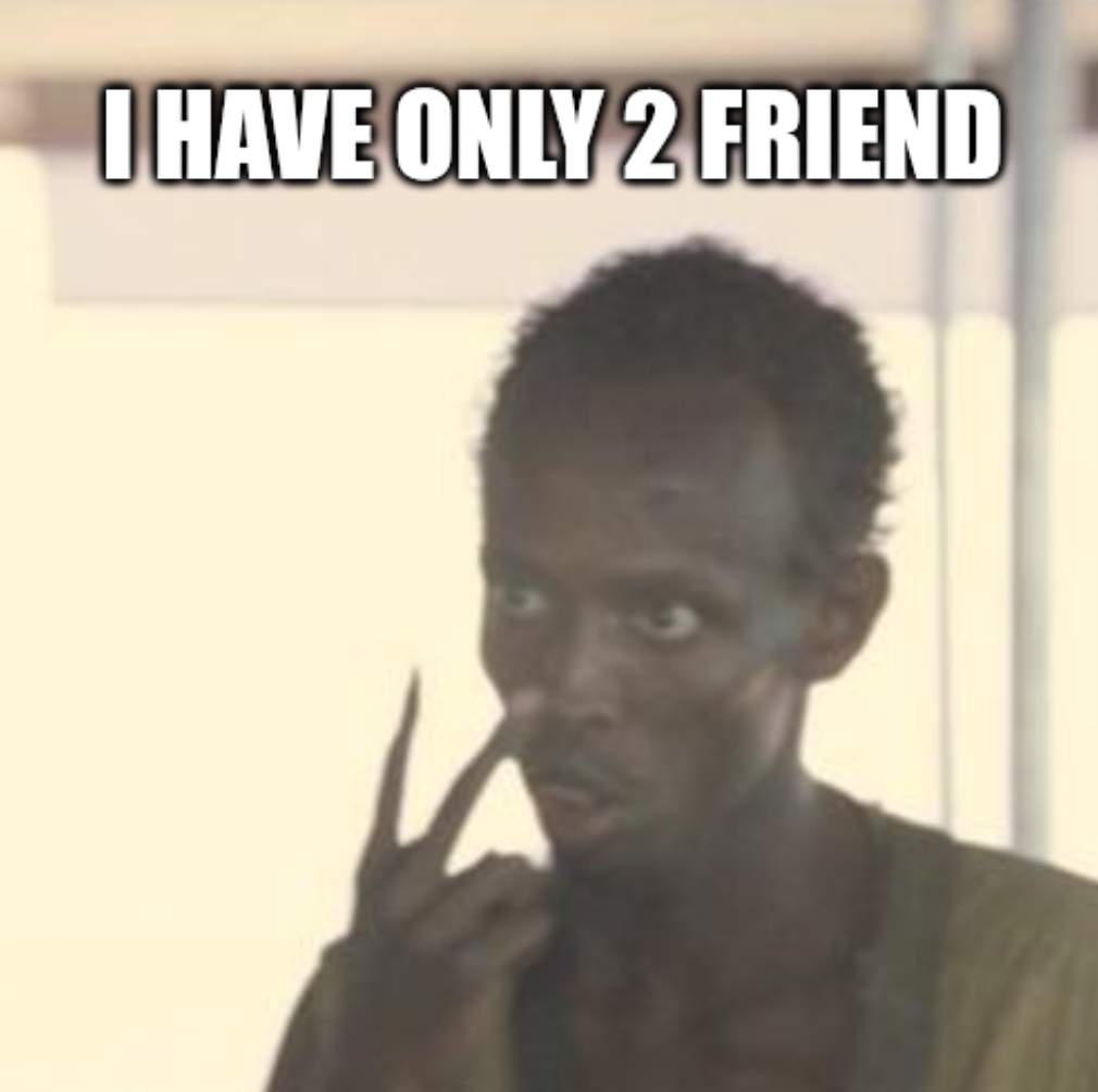 meme I have only two friends 