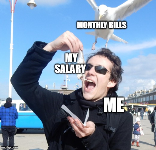 meme Can't enjoy my little salary 