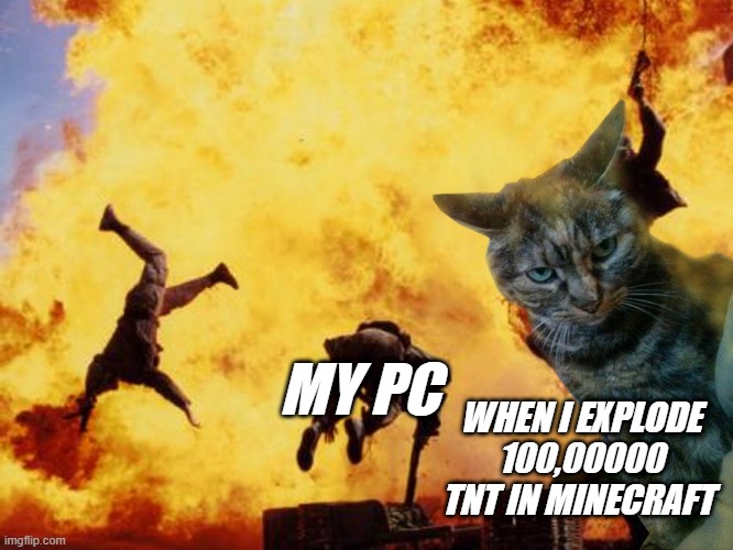meme Minecraft explosion 