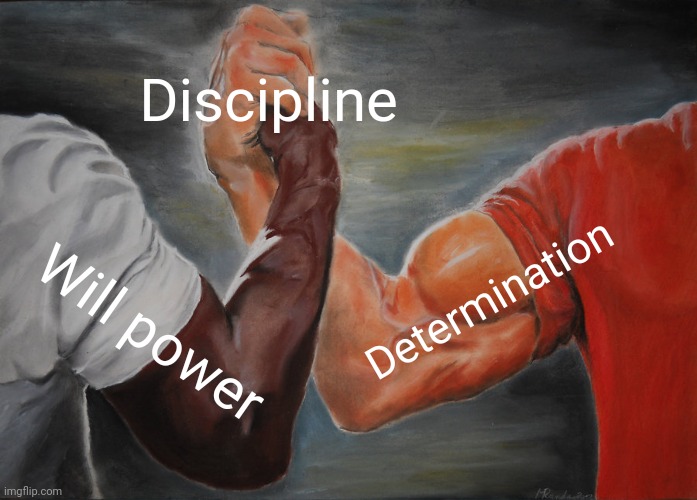 meme To achieve success you have to master discipline and to attain discipline you need: