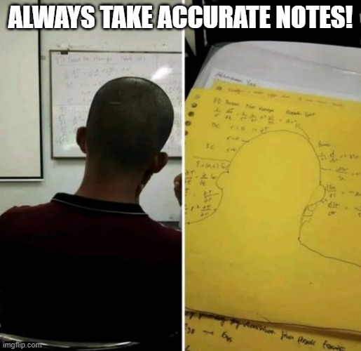 meme VERY accurate notes!
