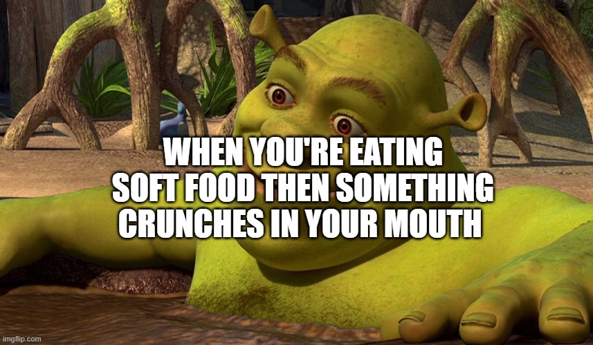 meme crunch in soft food 