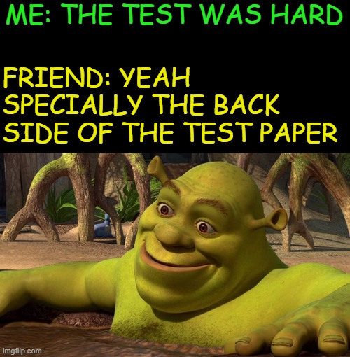 meme What do you mean by back of the test paper?