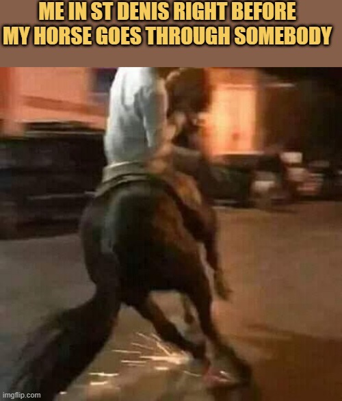 meme drifting horse 