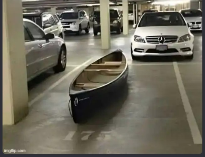 meme Who packs a boat in a car park.
The final boss