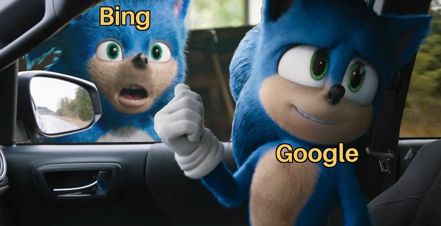 meme Sonic Pointing at Sonic