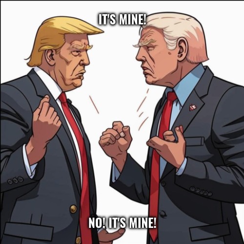 meme Donald Trump and Joe Biden in an argument! Who do you think will win?