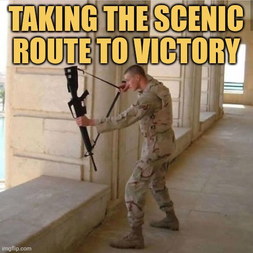 meme Taking the scenic route to victory