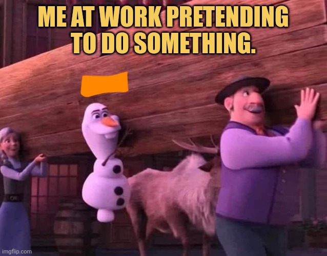 meme Me helping at work