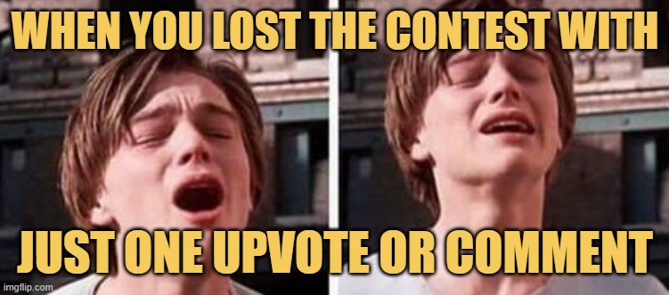 meme When you lost the contest 