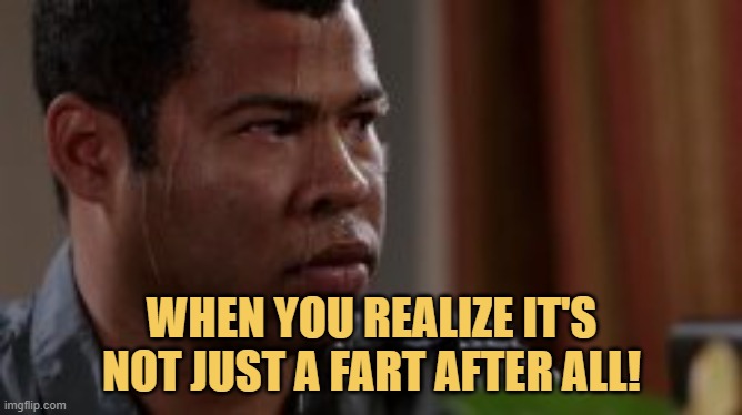 meme When you realize it's not just a fart after all!