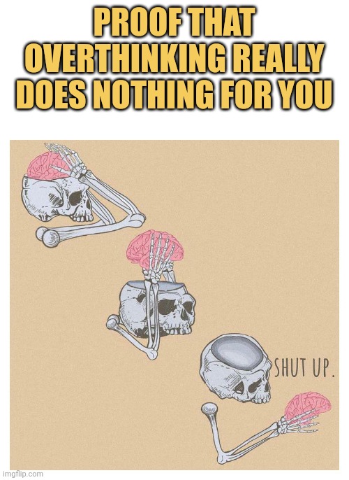 meme Proof that overthinking really does nothing for you