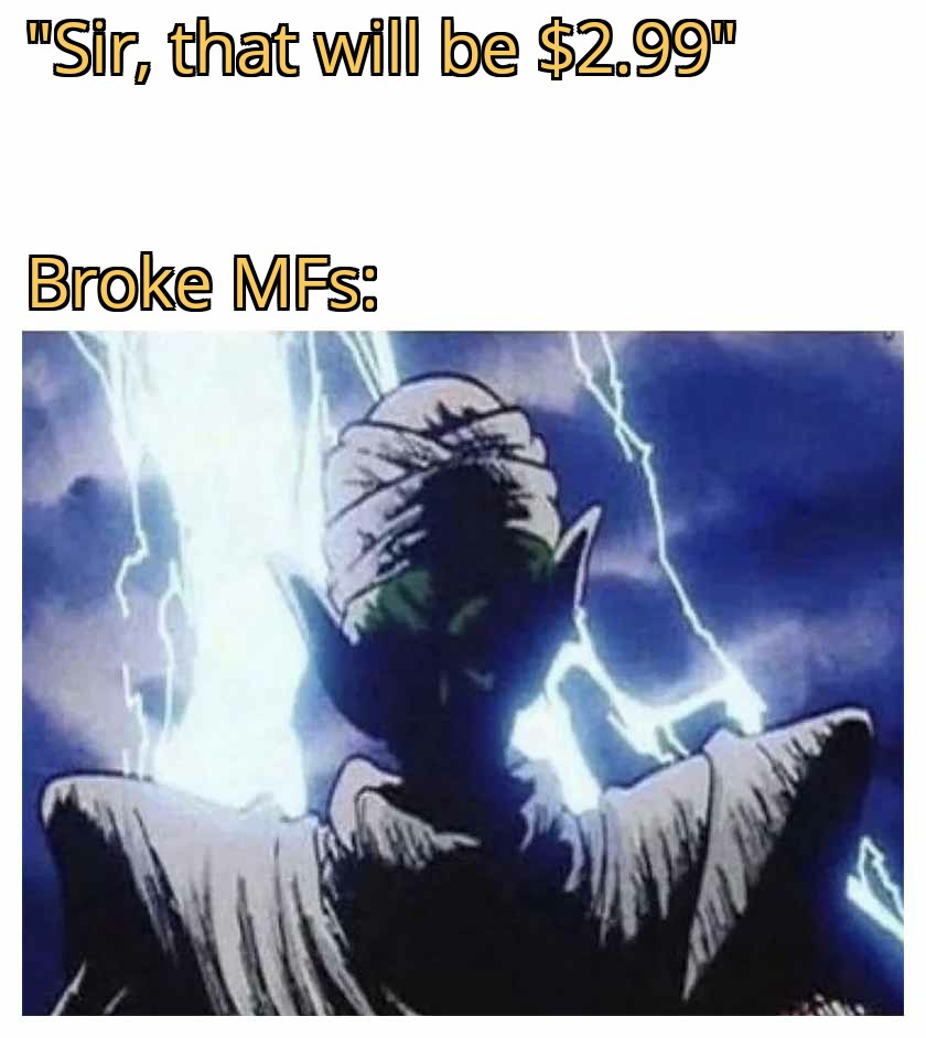 meme Piccolo Lightning Strike