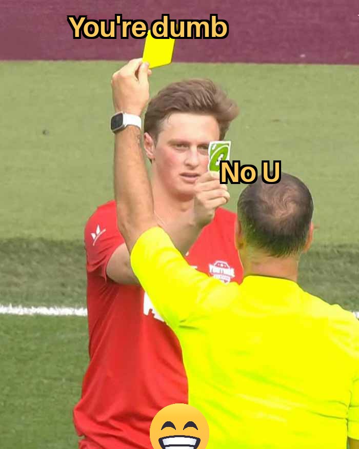 meme Uno Reverse Card On Referee