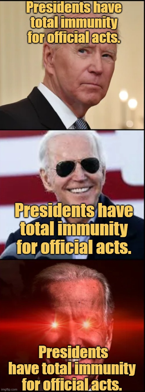 meme Presidents have total immunity for official acts.