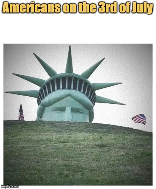 meme Lady Liberty is waiting