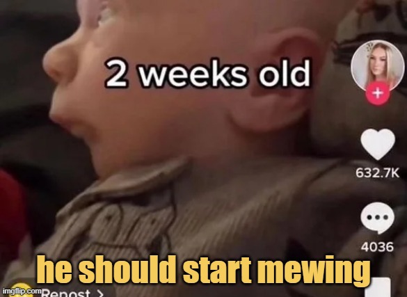 meme Mewing bro