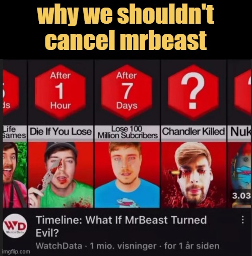 meme why we shouldn't cancel mrbeast