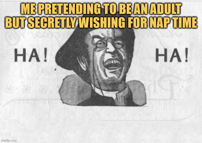 meme Adulting = Missing nap time
