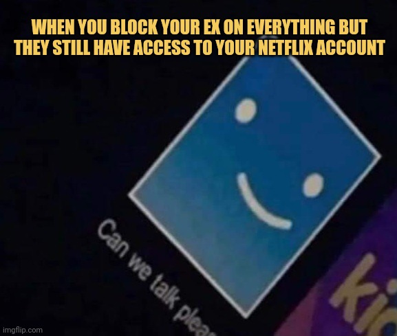 meme When you block your ex on everything but they still have access to your Netflix account