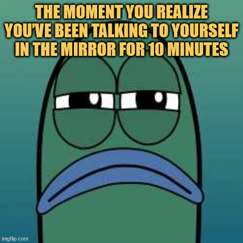 meme When you realize you’ve been giving life advice to your reflection… for 10 minutes    :)
